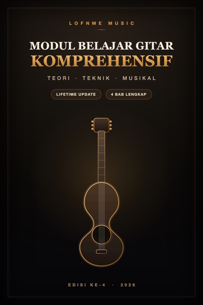 Sampul Modul Belajar Gitar Komprehensif oleh Lofnme Music