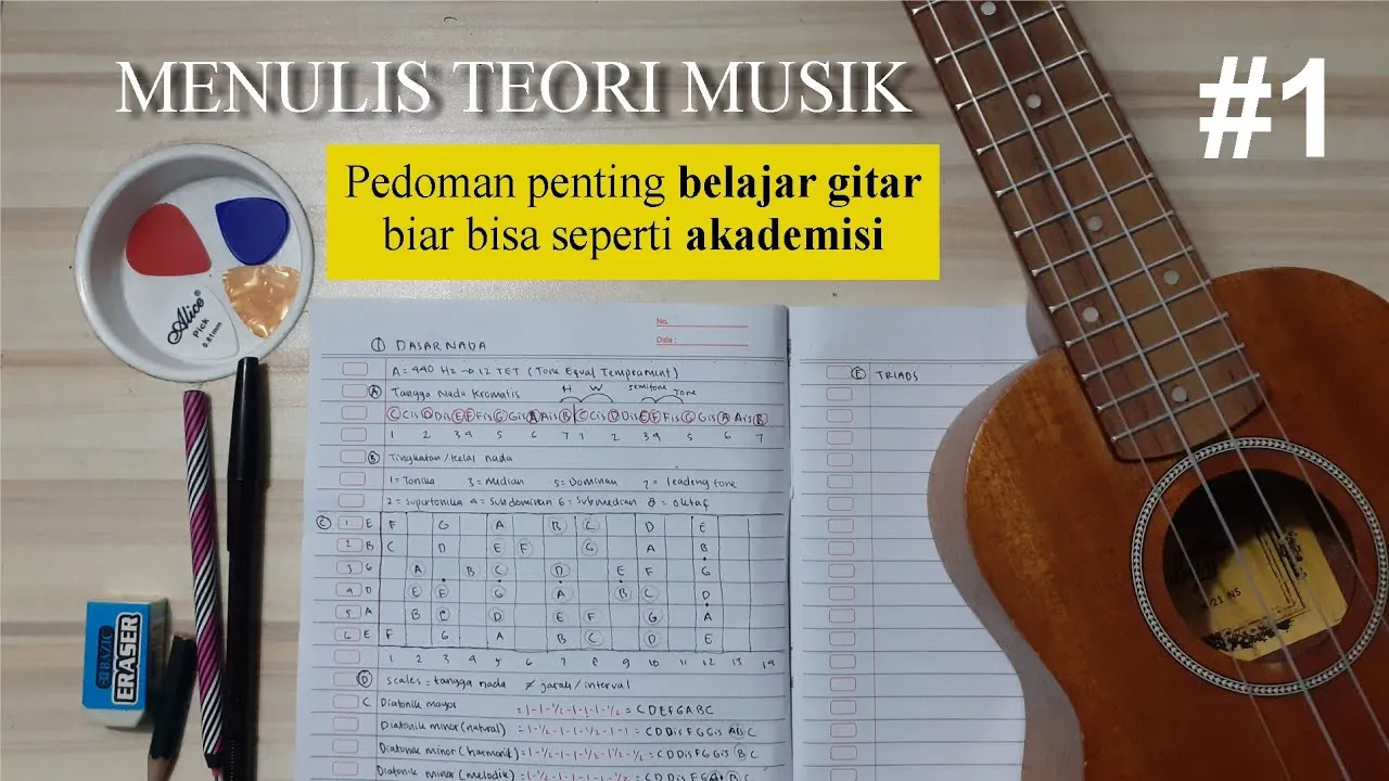 Cuplikan video: Cara menulis teori gitar agar punya catatan sendiri